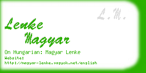 lenke magyar business card